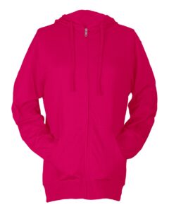 Tultex 260 Unisex Beach Full-Zip Hooded Long Sleeve T-Shirt – Heliconia