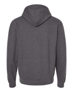 Tultex 320 Unisex Fleece Hooded Sweatshirt – Heather Charcoal (back)
