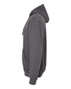 Tultex 320 Unisex Fleece Hooded Sweatshirt – Heather Charcoal (side)
