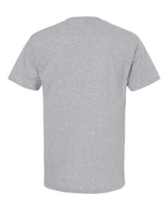 M&O 4800 Men’s Gold Soft Touch T-Shirt – Athletic Grey (back)
