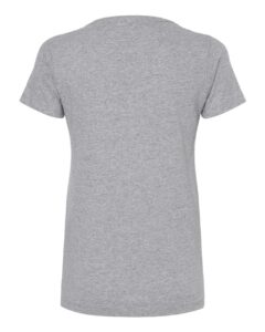 M&O 4810 Women’s Gold Soft Touch T-Shirt – Athletic Grey (back)