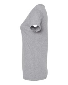 M&O 4810 Women’s Gold Soft Touch T-Shirt – Athletic Grey (side)