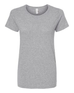 M&O 4810 Women’s Gold Soft Touch T-Shirt – Athletic Grey
