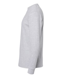 M&O 4820 Unisex Gold Soft Touch Long Sleeve T-Shirt – Athletic Grey (side)