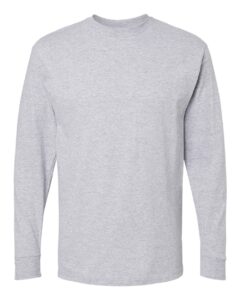 M&O 4820 Unisex Gold Soft Touch Long Sleeve T-Shirt – Athletic Grey