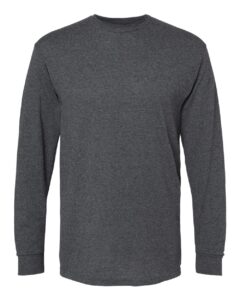M&O 4820 Unisex Gold Soft Touch Long Sleeve T-Shirt – Dark Heather