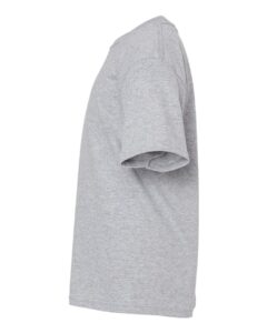 M&O 4850 Youth Gold Soft Touch T-Shirt – Athletic Grey (side)