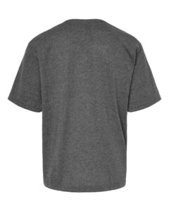 M&O 4850 Youth Gold Soft Touch T-Shirt – Dark Heather (back)