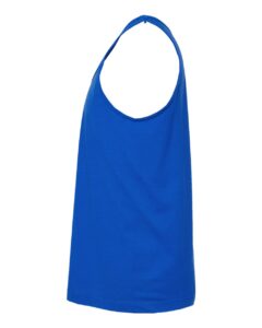 Tultex S105 Unisex Fine Jersey Tank Top – Royal (side)