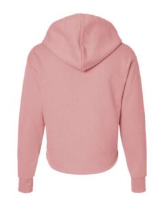 Next Level 9384 Women’s Laguna Sueded Raw Edge Crop Hoodie Sweatshirt – Desert Pink (back)