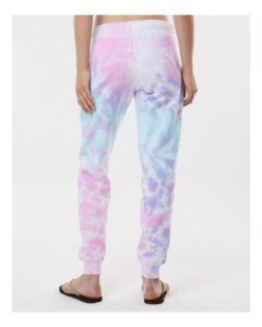 Colortone 8999 Unisex Tie-Dyed Joggers – Cotton Candy (on model back)