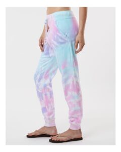 Colortone 8999 Unisex Tie-Dyed Joggers – Cotton Candy (on model side)