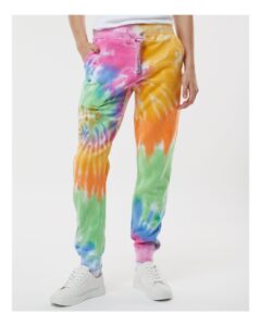 Colortone 8999 Unisex Tie-Dyed Joggers – Eternity (on model)