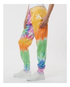 Colortone 8999 Unisex Tie-Dyed Joggers – Eternity (on model side)