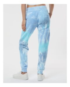 Colortone 8999 Unisex Tie-Dyed Joggers – Lagoon (on model back)