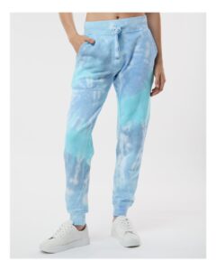 Colortone 8999 Unisex Tie-Dyed Joggers – Lagoon (on model)