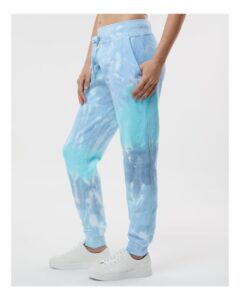 Colortone 8999 Unisex Tie-Dyed Joggers – Lagoon (on model side)