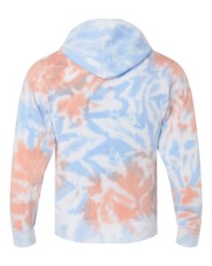 J. America 8861 Men’s Tie-Dyed Fleece Hooded Sweatshirt – Sunset Tie Dye (back)
