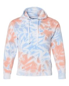 J. America 8861 Men’s Tie-Dyed Fleece Hooded Sweatshirt – Sunset Tie Dye