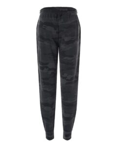 Independent Trading Co. PRM20PNT Women’s California Wave Wash Sweatpants – Black Camo Heather (back)