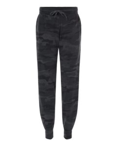 Independent Trading Co. PRM20PNT Women’s California Wave Wash Sweatpants – Black Camo Heather