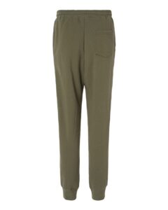 Independent Trading Co. IND20PNT Men’s Midweight Fleece Sweatpants – Army (back)
