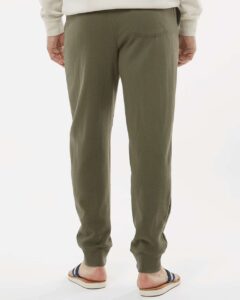 Independent Trading Co. IND20PNT Men’s Midweight Fleece Sweatpants – Army (on model back)