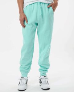 Independent Trading Co. IND20PNT Men’s Midweight Fleece Sweatpants – Mint (on model)