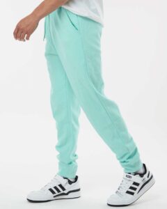 Independent Trading Co. IND20PNT Men’s Midweight Fleece Sweatpants – Mint (on model side)