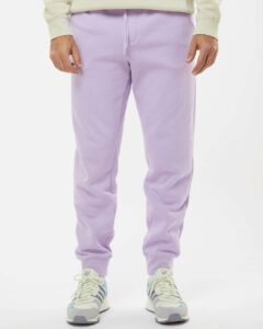 Independent Trading Co. IND20PNT Men’s Midweight Fleece Sweatpants – Lavender (on model)