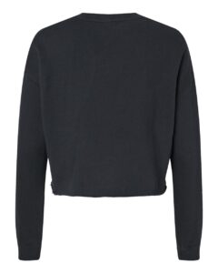 Independent Trading Co. AFX24CRP Women’s Lightweight Crop Crewneck Sweatshirt – Black (back)