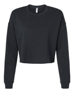 Independent Trading Co. AFX24CRP Women’s Lightweight Crop Crewneck Sweatshirt – Black