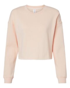 Independent Trading Co. AFX24CRP Women’s Lightweight Crop Crewneck Sweatshirt – Blush