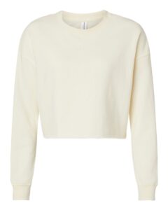 Independent Trading Co. AFX24CRP Women’s Lightweight Crop Crewneck Sweatshirt – Bone