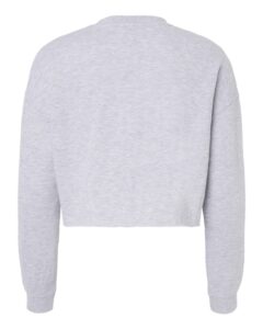 Independent Trading Co. AFX24CRP Women’s Lightweight Crop Crewneck Sweatshirt – Grey Heather (back)