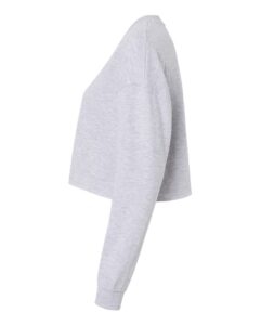 Independent Trading Co. AFX24CRP Women’s Lightweight Crop Crewneck Sweatshirt – Grey Heather (side)