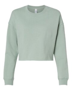 Independent Trading Co. AFX24CRP Women’s Lightweight Crop Crewneck Sweatshirt – Sage
