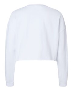 Independent Trading Co. AFX24CRP Women’s Lightweight Crop Crewneck Sweatshirt – White (back)