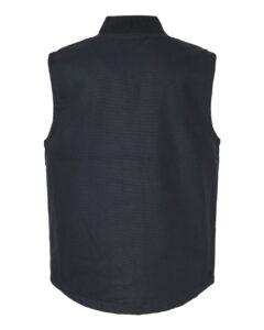 Independent Trading Co. EXP560V Men’s Insulated Canvas Workwear Vest – Black (back)