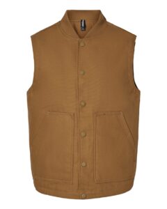 Independent Trading Co. EXP560V Men’s Insulated Canvas Workwear Vest – Saddle