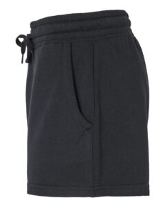 Independent Trading Co. PRM20SRT Women’s Lightweight California Wave Wash Fleece Shorts – Black (side)