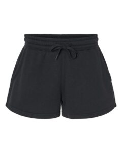 Independent Trading Co. PRM20SRT Women’s Lightweight California Wave Wash Fleece Shorts – Black