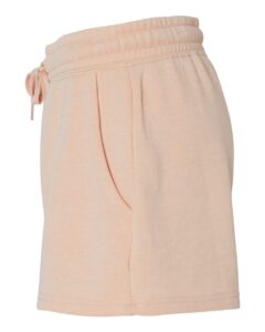 Independent Trading Co. PRM20SRT Women’s Lightweight California Wave Wash Fleece Shorts – Blush (side)
