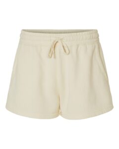 Independent Trading Co. PRM20SRT Women’s Lightweight California Wave Wash Fleece Shorts – Bone