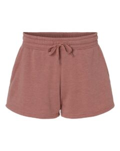 Independent Trading Co. PRM20SRT Women’s Lightweight California Wave Wash Fleece Shorts – Dusty Rose