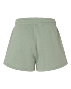 Independent Trading Co. PRM20SRT Women’s Lightweight California Wave Wash Fleece Shorts – Sage (back)
