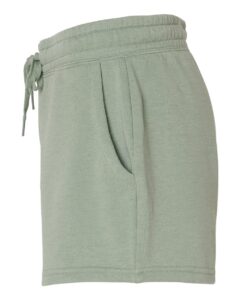 Independent Trading Co. PRM20SRT Women’s Lightweight California Wave Wash Fleece Shorts – Sage (side)