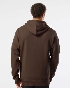 Independent Trading Co. SS4500 Unisex Midweight Hooded Sweatshirt – Brown (on model back)