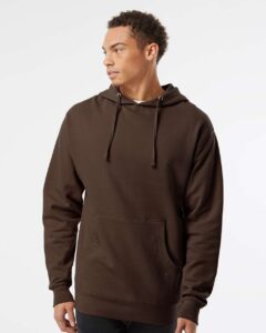 Independent Trading Co. SS4500 Unisex Midweight Hooded Sweatshirt – Brown (on model)