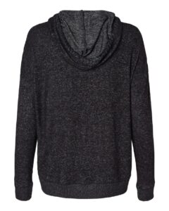 Boxercraft BW1501 Women’s Cuddle Fleece Hooded Sweatshirt – Black Heather (back)